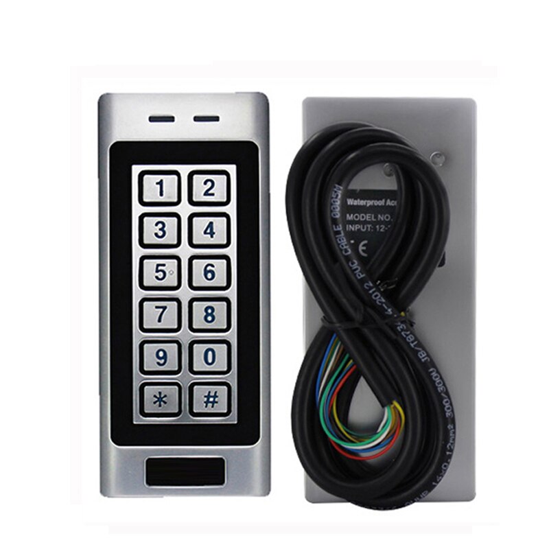 Dual relay Access Control gate opener door lock Keypad RFID Reader controller125KHz Metal Indoor Outdoor