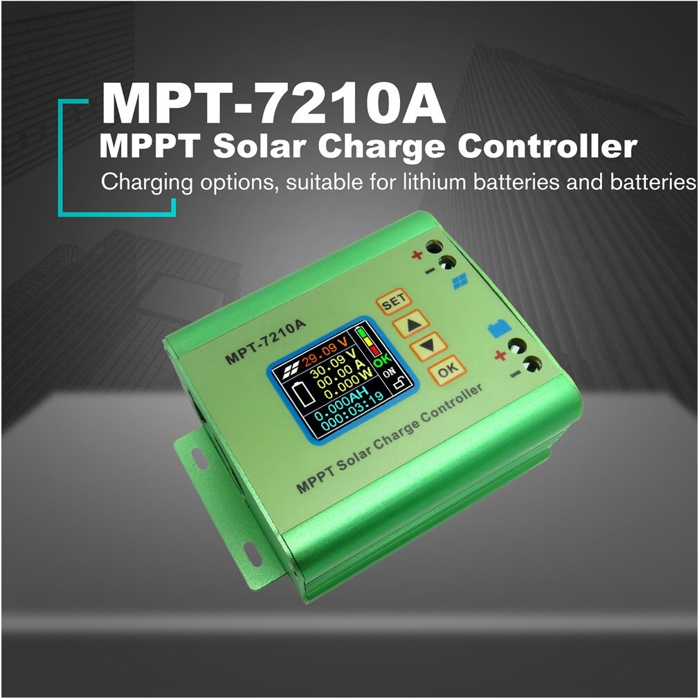MPT-7210A Color LCD Display MPPT Solar Panel Charge Controller 24/36/48/60/72V Boost Solar Battery Controllers Supplier