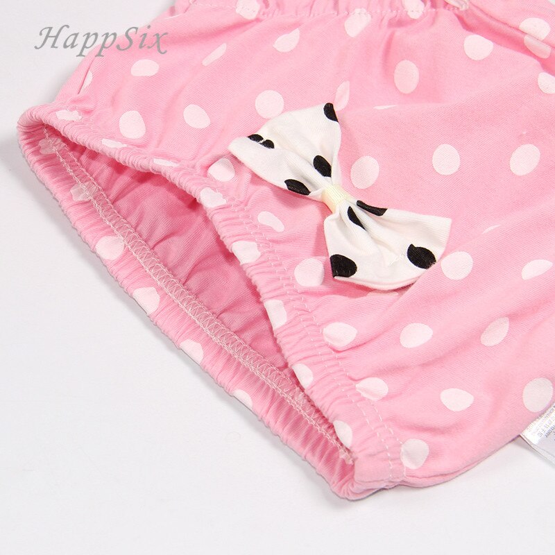 4Pieces/lot Baby Underwear Girls Cotton Cute Bowknot Dot Pink Girl Clothes Underpanties 0-2Years Todder Newborn Baby Underwear