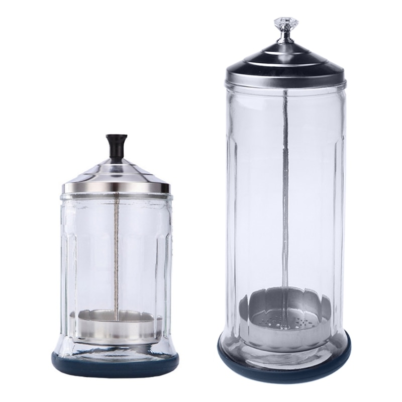 Disinfection Jar Container Sterilizer Cup Large Capacity Disinfecting Bottle for Salon Barber Hair Manicure Tools S/L