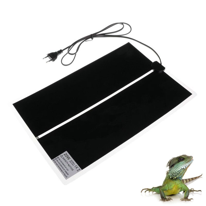 Tapis chauffant pour animaux domestiques | Tapis chauffant Reptile pour couveuse, tapis chauffant pour animaux de compagnie, coussin chauffant pour brassage Reptiles et Amphibians fournitures, prise ue 5/7/14/20/28W: 20W
