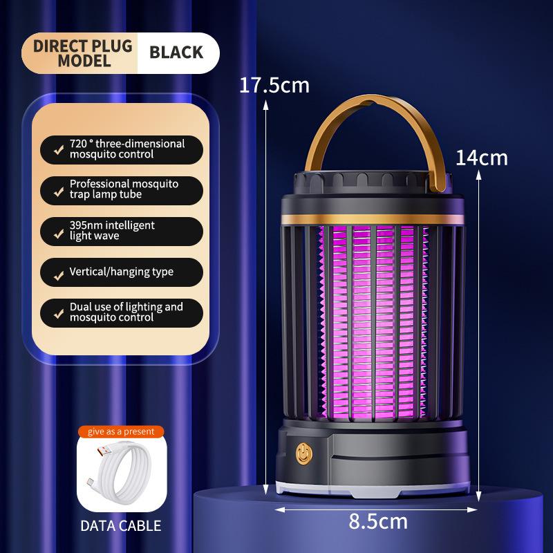 Xiaomi – lumière anti-moustiques, grande capacité, piège à moustiques à ondes lumineuses, silencieux, puissant, choc électrique, 2000mAh: Gris clair
