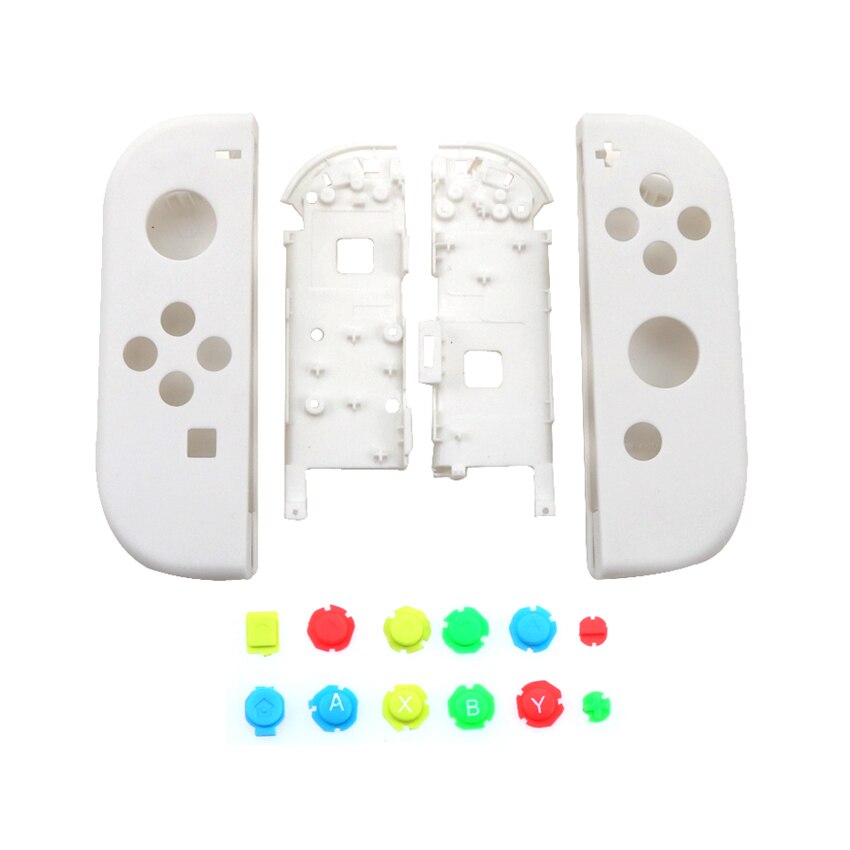 YuXi boîtier de boîtier blanc pour interrupteur NS JoyCon Joy Con contrôleur pour interrupteur Joy-Con couvercle avec boutons L R outils: Package-3