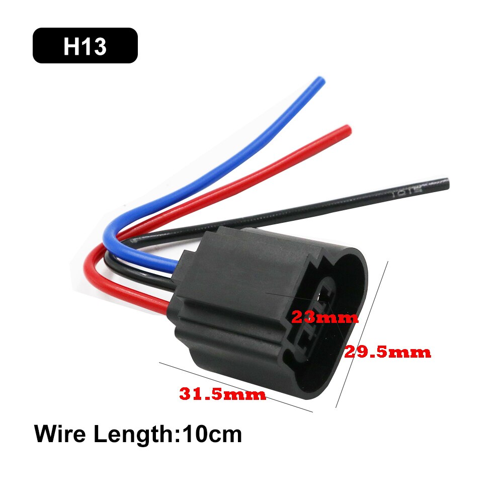 1Pcs H4 H7 H11 H13 H16 5202 Female Adapter Sockets pigtail Wiring Harness Connector Holder Plug For Headlight Fog Light Retrofit