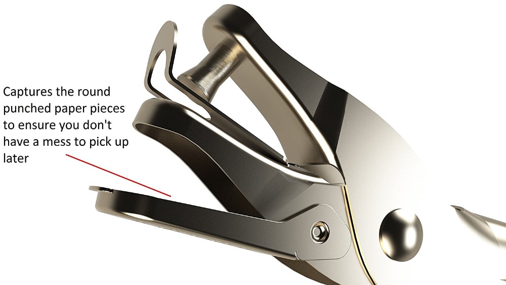 Metal Puncher for Quick and Easy Holes in Cardstock and Any Size Paper or Binder, Perfect for Arts, Crafts and Designs