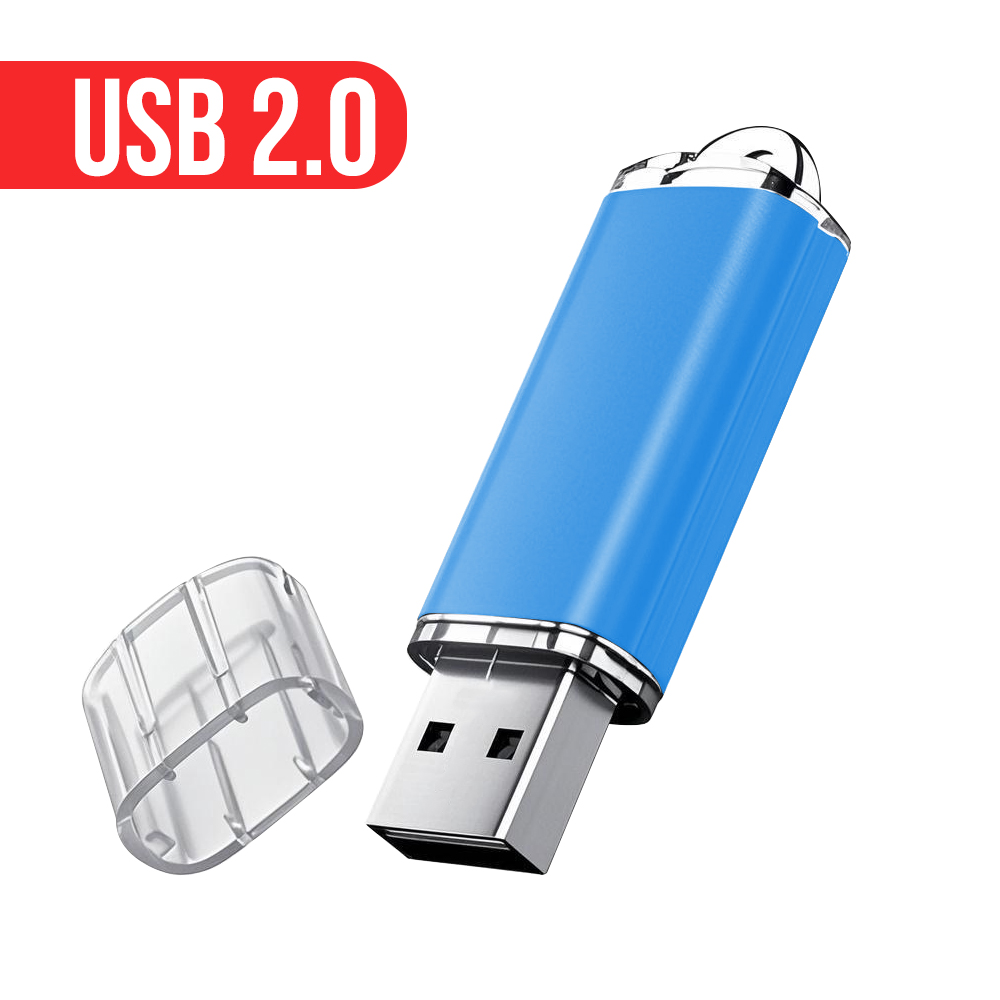 Szybki, kolorowy dysk flash usb 2.0 metalowe pendrive 32gb 16gb 1gb 64gb pendrive pamięć usb dysk pamięci fotograficznej: Niebieski / 64 gb