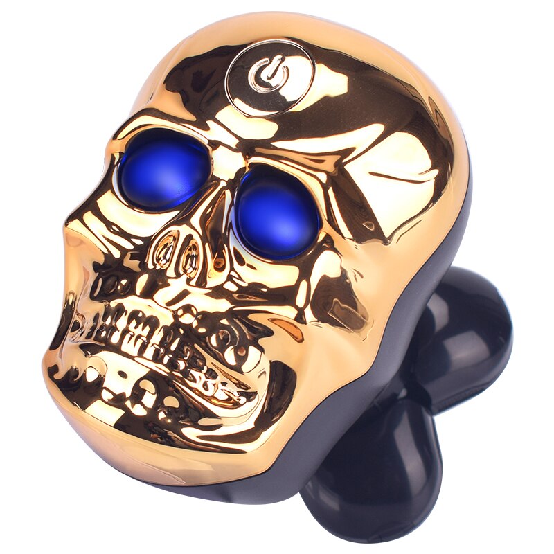 Waterproof 6 In 1 Shaver Skull Shaver Electric Razor USB Rechargeable Trimmer For Men Floating Heads Beard Trimmer Halloween: gold