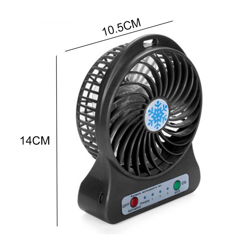 Zomer Draagbare Mini Ventilator 3 Speed Verstelbare Fans Voor Home Office Travel Usb Oplaadbare Ventilator Met Led Licht Handheld
