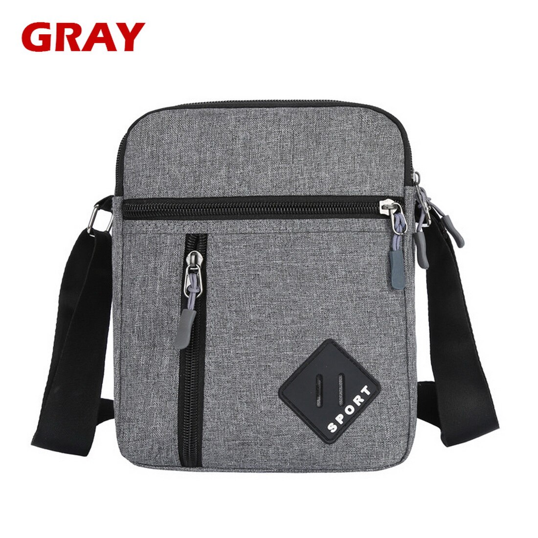 Men Bag Messenger Backpack Shoulder Bags Men's Simple Casual Waterproof Oxford Cloth Pocket Travel Business Handbag: gray