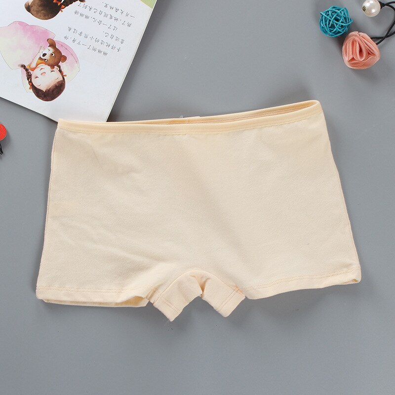 Flickor i bomull barn trosor andas tonårskalsonger boxershorts för barn underkläder 8-14 år: Tnn 0231 beige