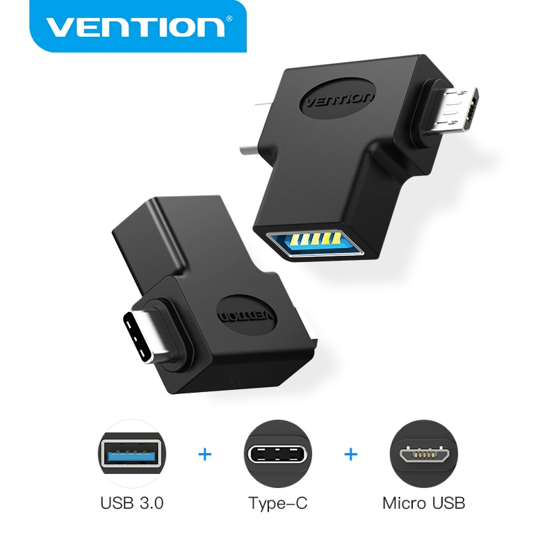 Ventie Type C Usb Adapter Usb 3.0 Otg Adapter Kabel 2 In 1 Micro Usb Otg Converter Voor Xiaomi Een plus Nexus 6P