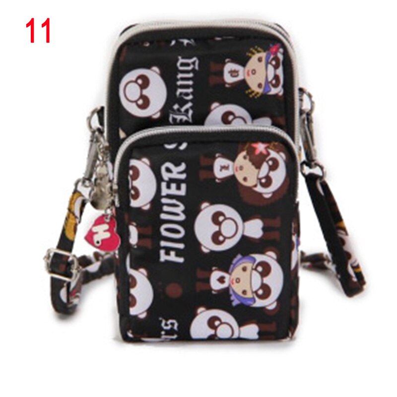 Crossbody carteira durável waterpoor moeda bolsa de telefone celular dos desenhos animados impresso mini bolsa de ombro 9x5x17.5cm: 11