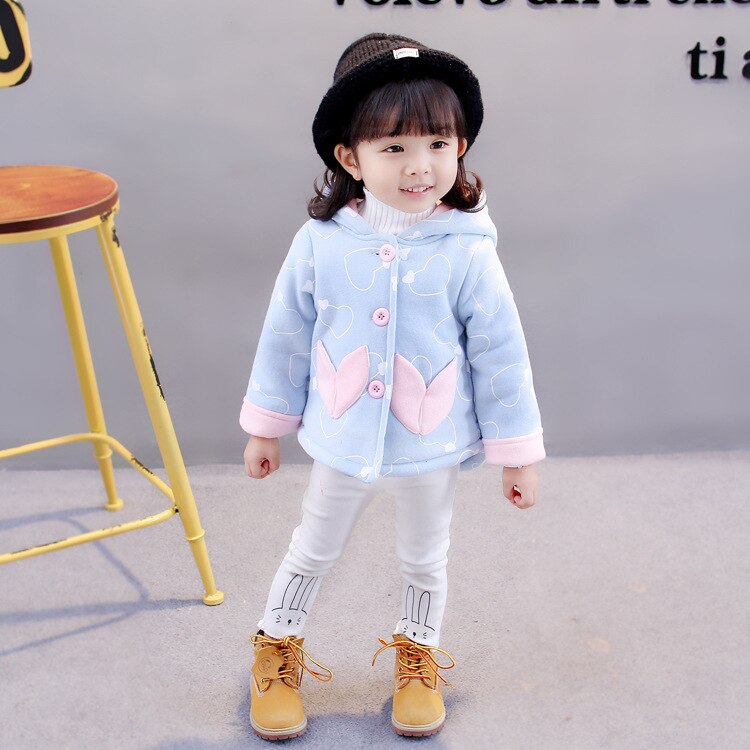 Novo Inverno Bebê Casaco Menina de Inverno de Espessura Outono Outwear Casaco Bebê 9BB021