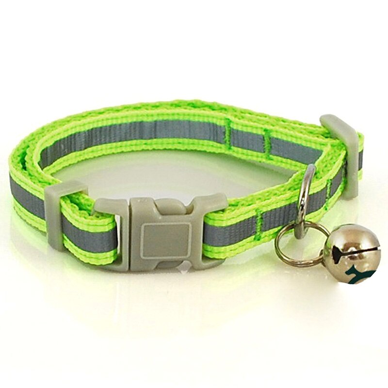 2 maten Nylon Reflecterende Halsband Kleine Kant Hond Kat Poppy Huisdier Kraag met Bel