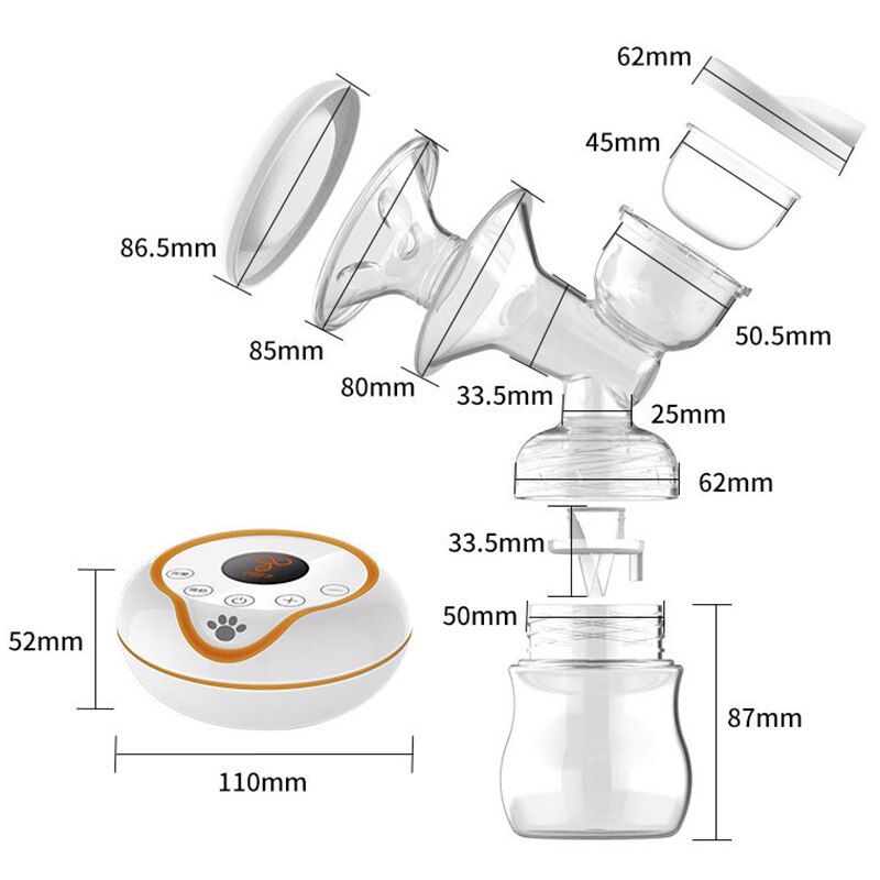 CMBear Advanced Intelligent LCD Pompa Elettrica Del Seno Allattamento Al Seno di Massaggio Automatico USB Doppie Bottiglie di Elettrico Del Seno Pompe