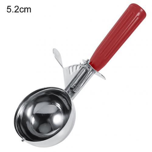 Stainless Steel Ice Cream Scoops with Plastic Handle Fruit Mash Spoon Ice Cream Ball Scoop Ice Cream Spoons Kitchen Tool: 52mm