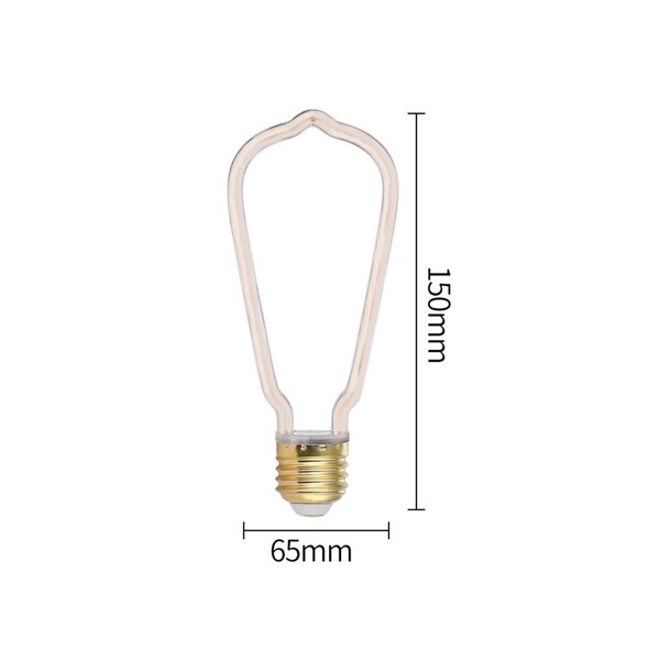 Ampoule rétro LED Edison 220V 230V E27 LED, lumière à Filament doux, lampe de maison, Ampoule à incandescence, décoration d'éclairage de: M / Clear Cover