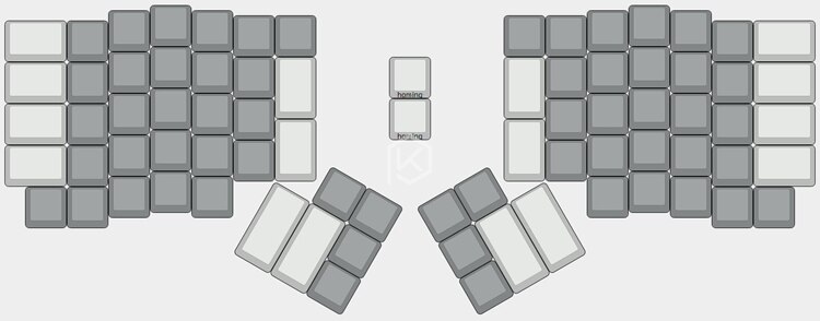 Xda ergodox ergo pbt blank keycaps custom mechanische toetsenborden Infinity ErgoDox Ergonomisch Toetsenbord keycaps: XDA Ergo Blank x1