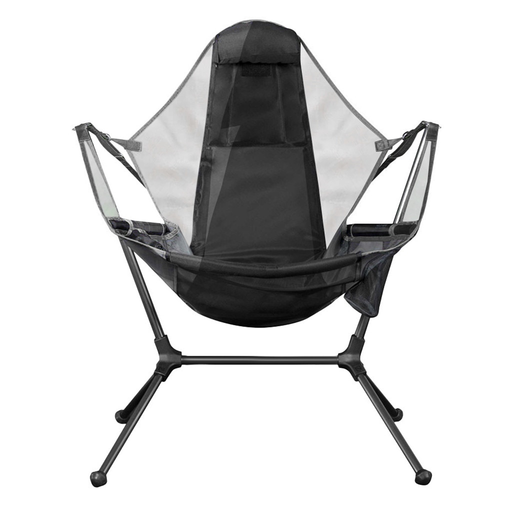 Portable Ultralight High Back Folding Camping Chair With Headrest Lightweight Outdoor Backpacking Beach Fishing Chairs#g4: Dark Gray