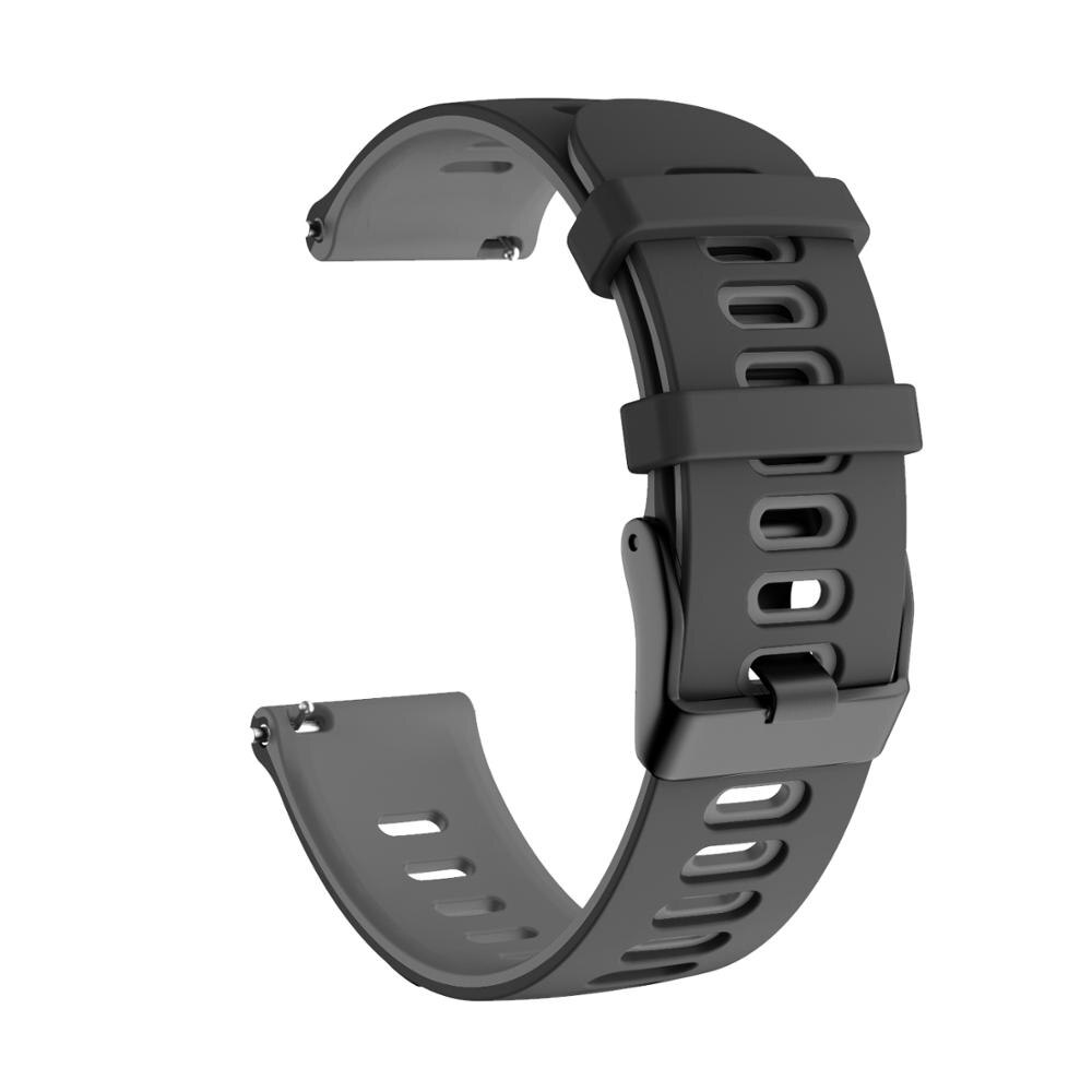 20mm siliconen horlogebandjes voor de forerunner 245 245m bandjes geschikt voor de forerunner 645 samsung gear  s2 vivoactive 3 hr: Zwartgrijs