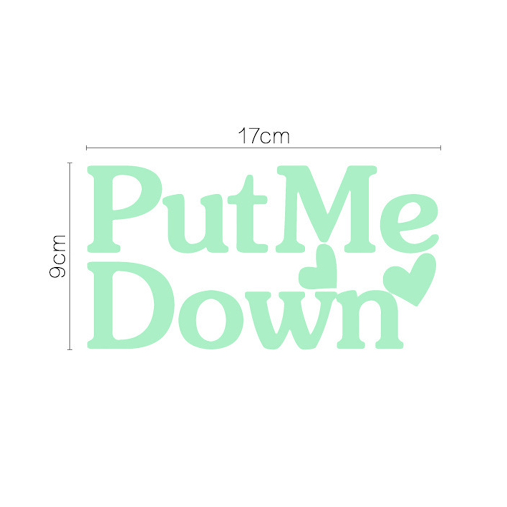 Luminous Toilet Wall Sticker Funny Face Letter Glow Stickers for Toilet Bathroom Wall Home Decorations: B