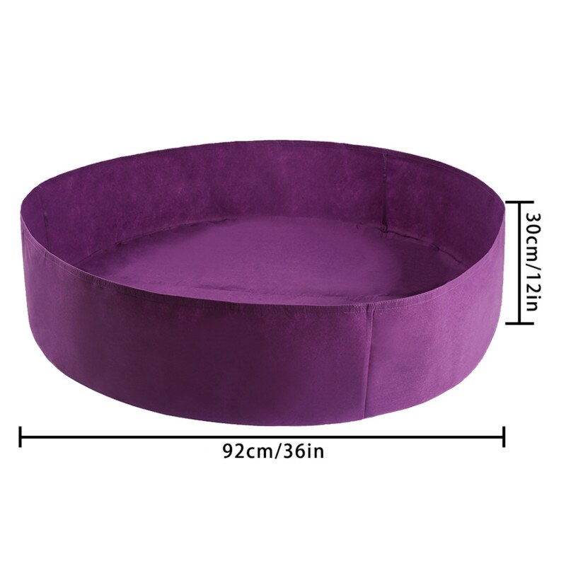 Fabric Raised Garden Bed 50 Gallons Round Planting Container Grow Bags Breathable Felt Fabric Planter Pot for Plants Nursery Pot: purple M