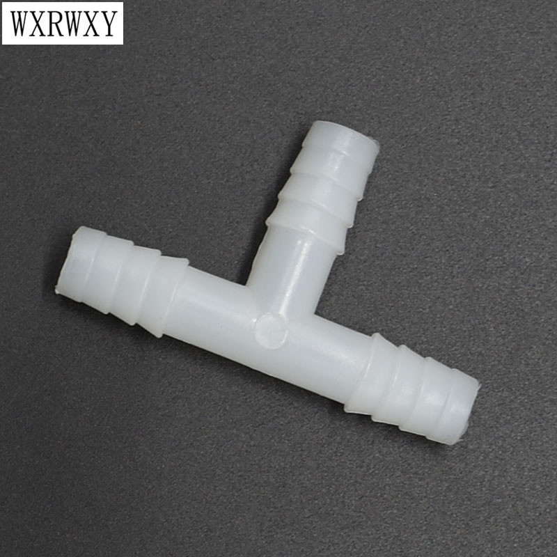 wxrwxy 10mm Tee connector 10mm tee barb water splitter garden irrigation connector barbed Air pipe fittings 20 pcs