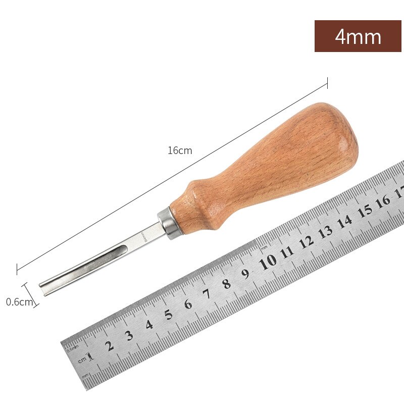Leather Tools Leather Manual Digger Edge Digger Shovel Trough Leather Trencher Craft DIY Tool: B4MM