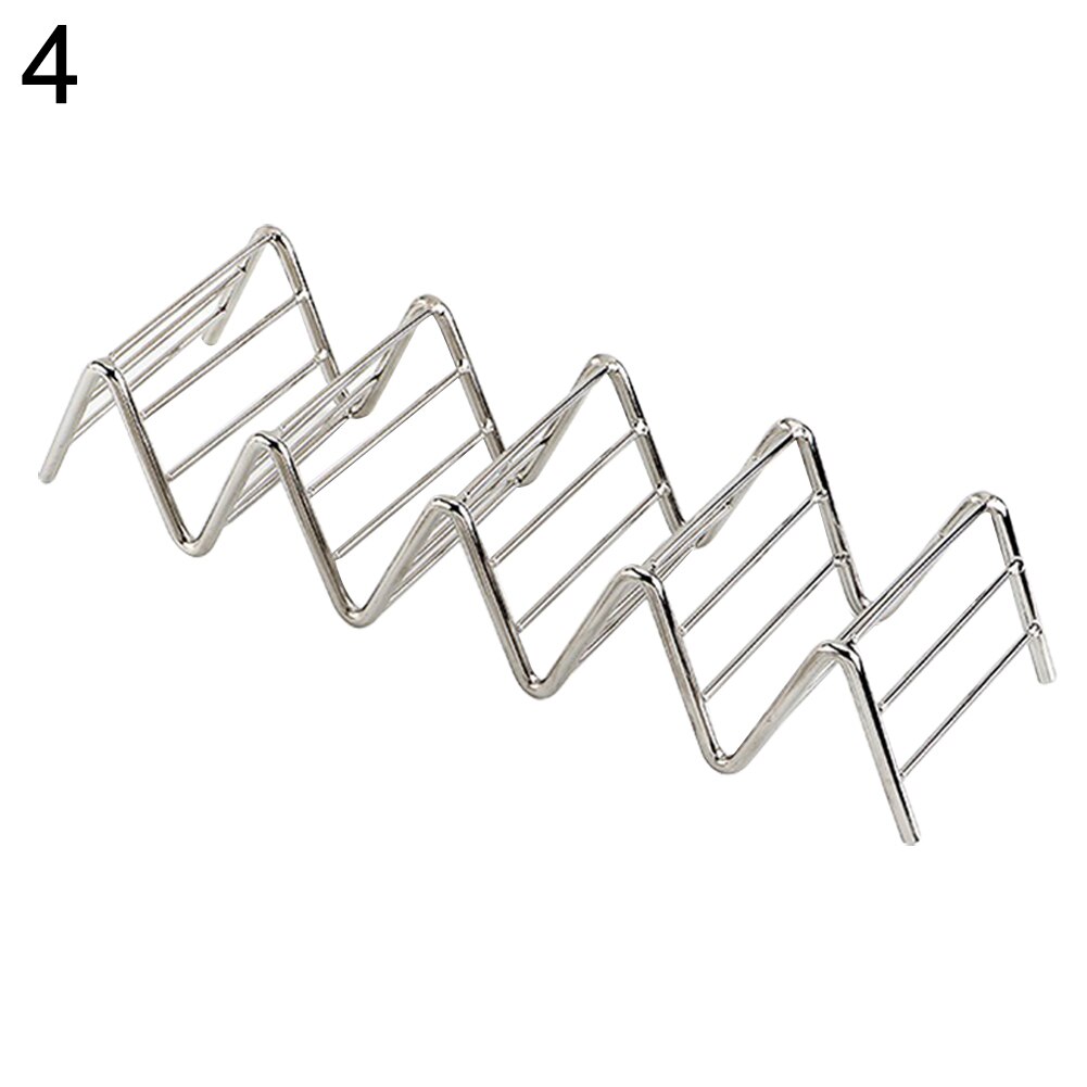 Acier inoxydable Taco support plaque frite alimentaire refroidissement Drain plateau support crêpes étagère de rangement Pizza tarte présentoir cuisine outil: 4