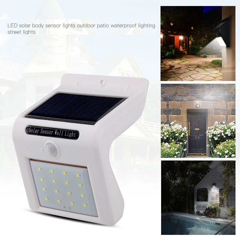 8/16 LED Solar Light Solar Battery Light Human Body Induction Motion Sensor Solar Daylight Street Light, Garden Decoration