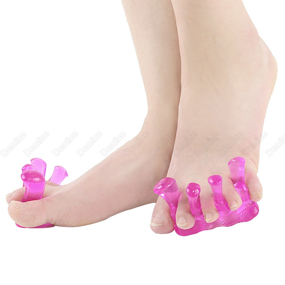 Demine Siliconen Gelgel Vijf Teen Strecher Separator Hallux Valgus Corrector Teen Overlap Scheiding Orthese Insert Voetverzorging Tool