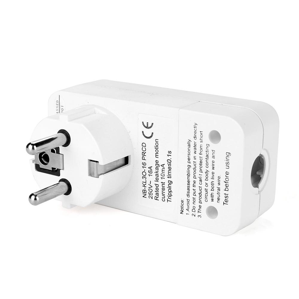 EU Standard leakage protection Plug converter Leak-proof Waterproof European Safety Outlet for Water Heaters/ Washing Machines