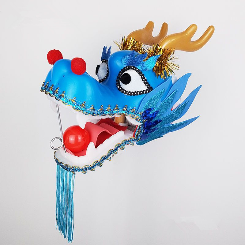 400 Gram Adults Chinese Dance Dragon Head Plastic Solid Firm Hard Anti-broken Dragon Dance Accessories: MAROON