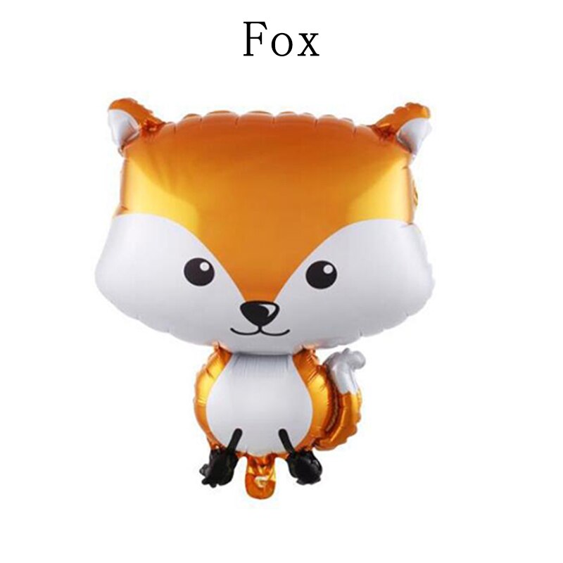 Forest Animal Foil Balloons Birthday Wedding Party Balloon Helium Balloons Fox Hedgehog Squirrel Raccoon Baby Shower Airball: fox