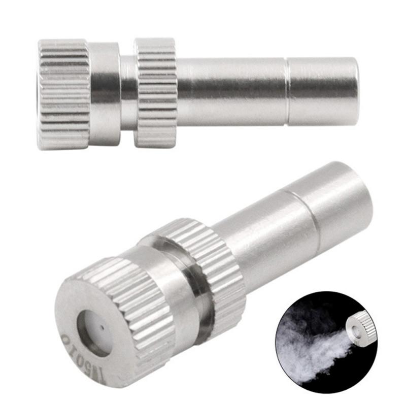 Rvs Verneveling Nozzle Tuinieren Nozzle 6 Mm Lage Druk Verneveling Cooling Bevochtigen Sproeikop 0.15-0.8 Mm