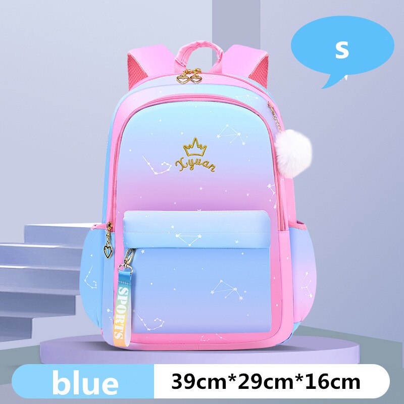 Kinder Schule Taschen für Mädchen Kinder Satchel Primäre Orthopädische schule rucksäcke prinzessin Rucksack schul sac Mochila Infantil: S blue