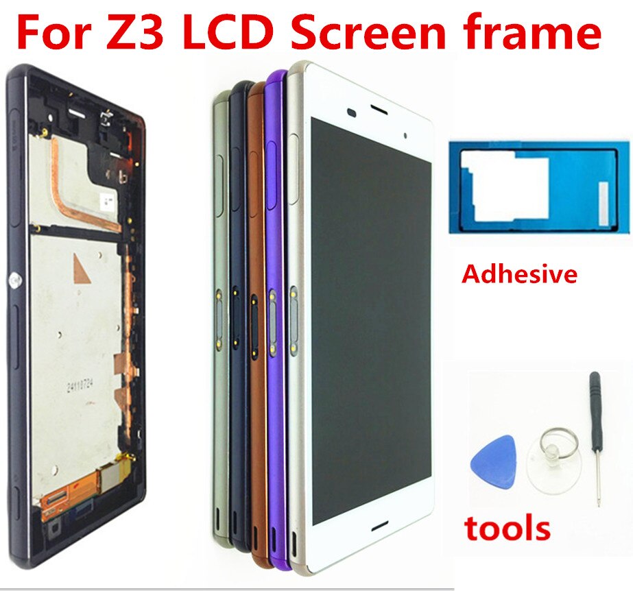 For SONY Xperia Z3 Screen Original 1920x1080 5.2'' LCD for Sony Z3 Display Touch Screen with Frame D6603 D6633 D6653 L55T Tools