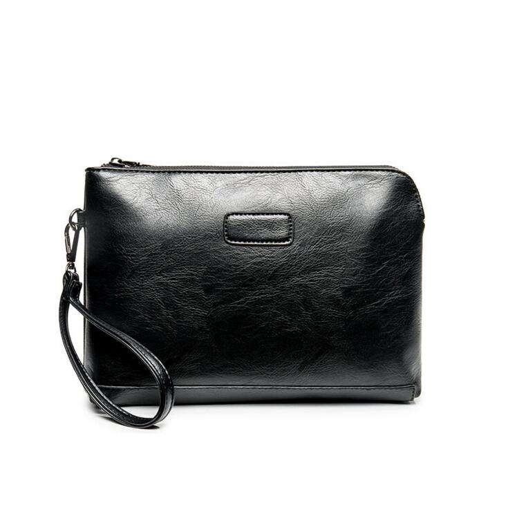 bag again 030217 man day clutch bag male envelope bag: Black