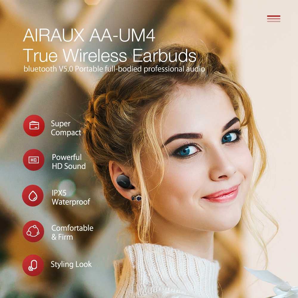 Blitzwolf AIRAUX TWS bluetooth Wireless Earbuds ear buds headphones for Lady ture wireless headphones headset