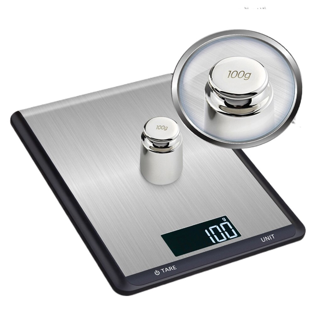 Kitchen Scales Digital LCD Backlight Display Stainless Steel Electronic Food Weight Balance Scales For Kitchen Cooking5/10Kg/1g