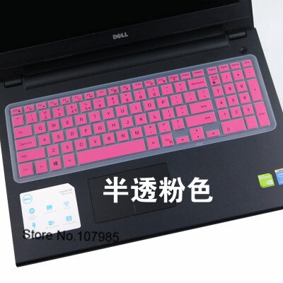 15.6/17.3 inch Silicone laptop keyboard cover Protector Voor Dell Inspiron 15 17 3000/5000/7000 serie i5755 5748 I5547 i3551: Pink