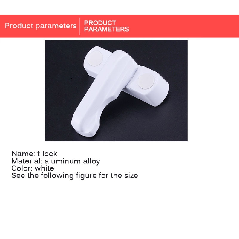 Alloy T-Lock Sash Jammer Aluminum Alloy Security Locks Blocker For Doors Windows Door Sash Lock Sash Doors Windows