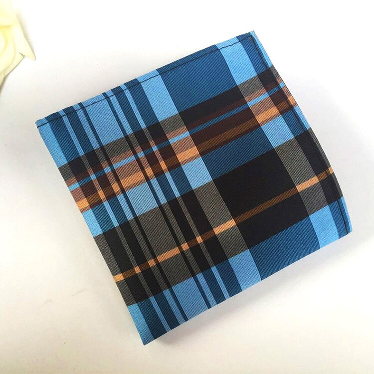 Classy Paisley Plaid Check Mens Silk Handkerchiefs Red Gray Blue Black Yellow Men Wedding Pocket Square: GZ-11