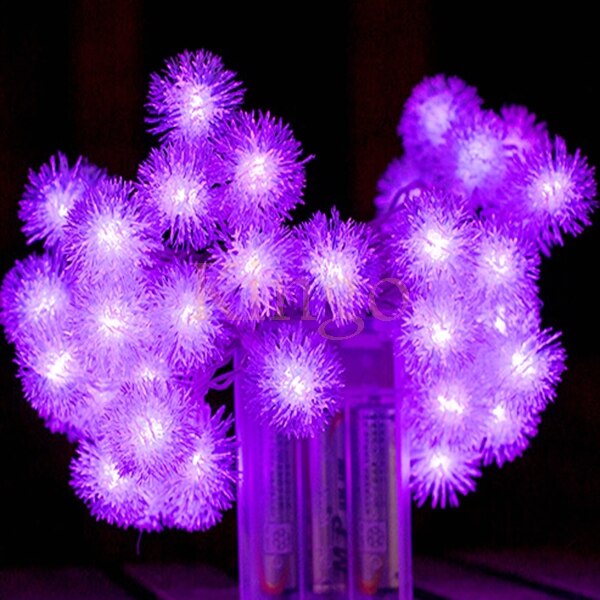 LED Snowflake twinkle string lights Christmas fairy lights Outdoor use Decorations for Year Xmas Wedding Room Party: Purple / 5M 50LEDs