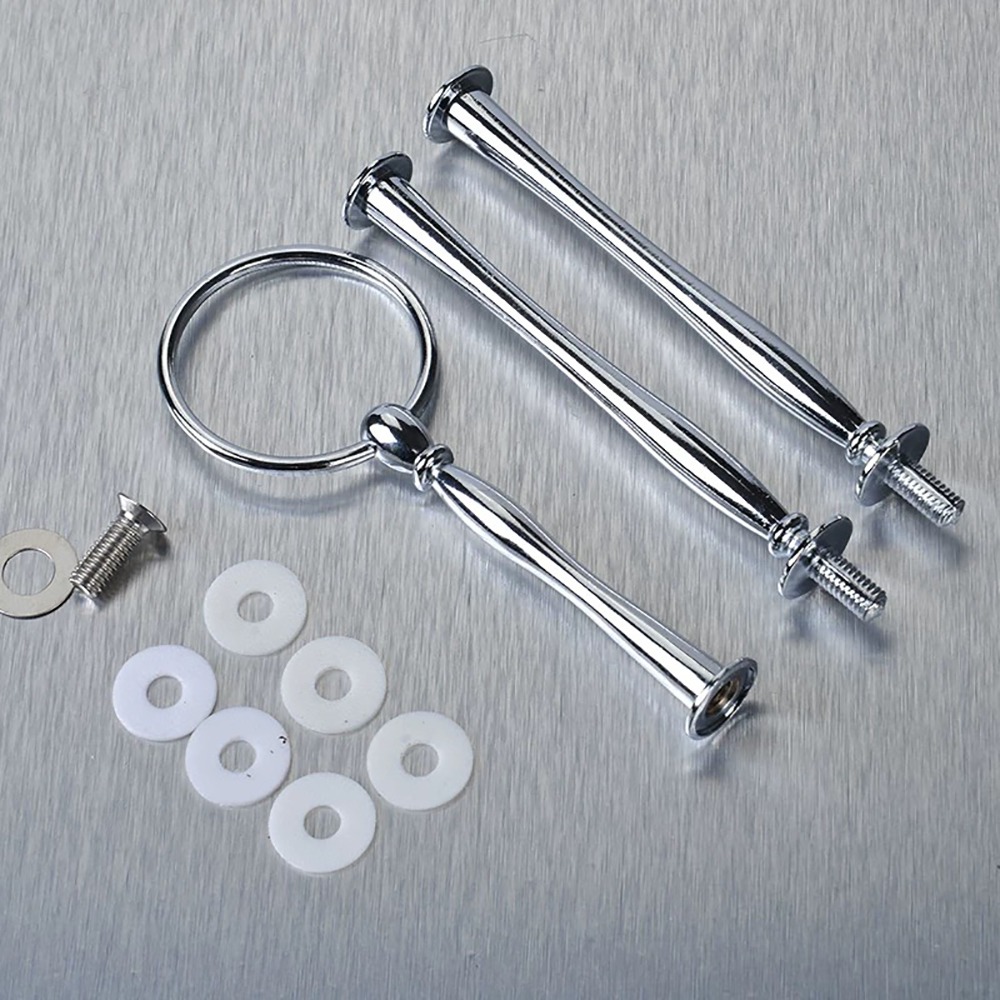 Modischer 2-stufiger 3-stufiger Kuchenplattenständer aus Zinklegierung, Kuchenständer, Kuchentellergriff, abgestuftes Tablett, Kuchen-Cupcake-Halter, Tablett, Ständergriff: Dark Grau