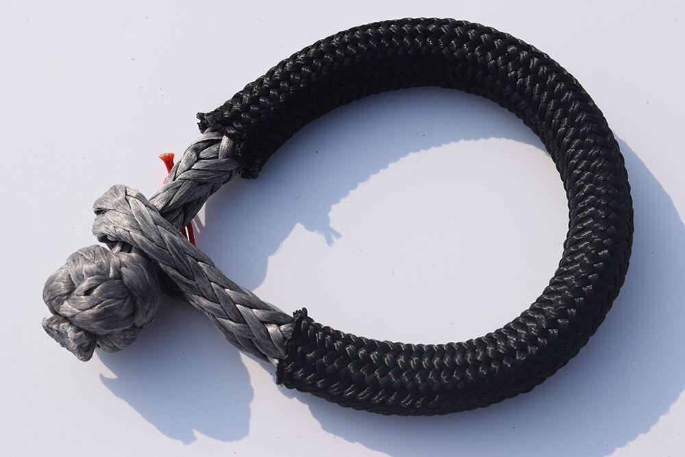 6mm*80mm pehmeää kahleketta, köysi sakkeli offroad-osille, uhmwpe-sakkeli atv utv maastoauton palautushinaukseen: Harmaa