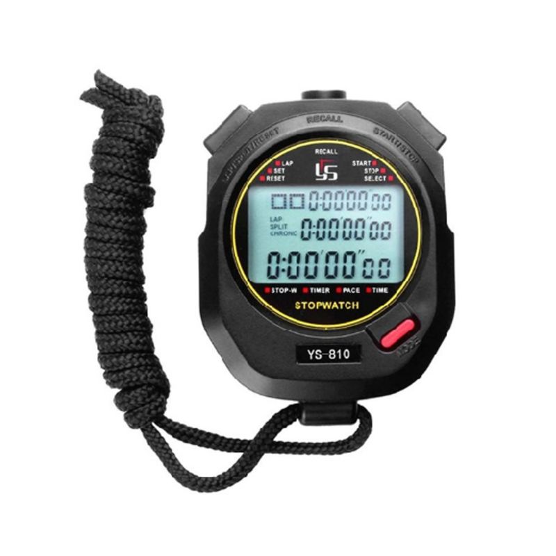 Three Rows of 100 Stopwatch Timers Track Field Sports Training Black White 2 Color Optional Running Timer Chronograph: Black 810