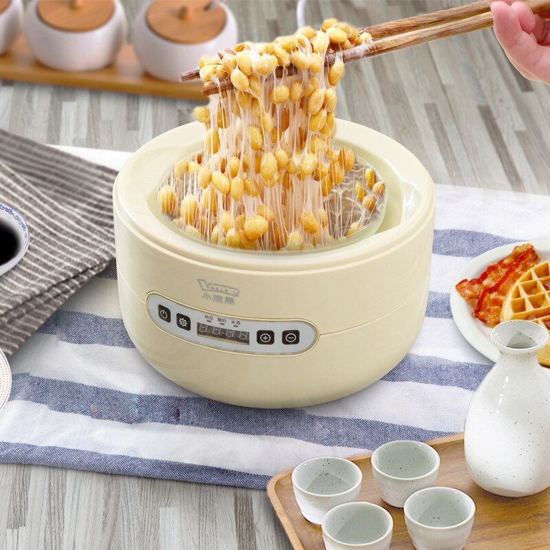 1L Yogurt Maker Smart Natto Rice Wine Machine Yogurt Automatic Multifunctional Fermentation Machine Glass Linner DIY Tools 220V