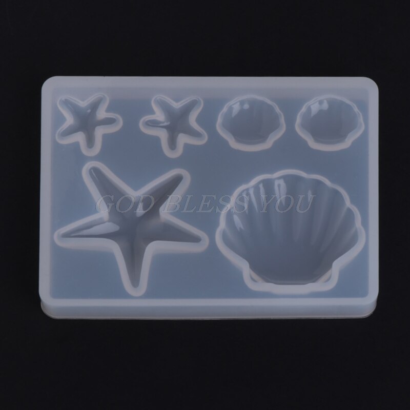 Silicone Mold Diamond Shell Epoxy Resin DIY Jewelry Making Crafts Cake Pendant