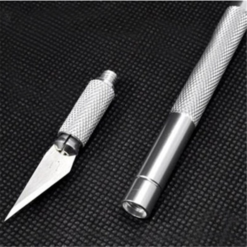 2 set Metal Handle Hobby Knife/cutter knife / craft knife / pen cutter+5pcs Blade Knives set for PCB Repair DIY tool